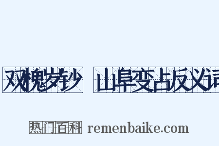 双槐岁钞·山阜变占反义词是什么意思的图片